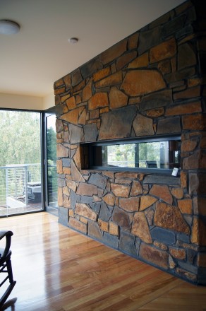 Stonework feature wall